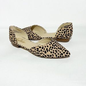 Lulus Cecee Leopard Print Suede Pointed-Toe D'Orsay Flats